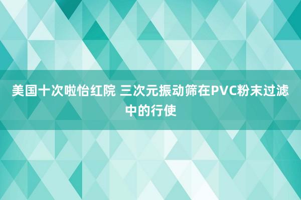 美国十次啦怡红院 三次元振动筛在PVC粉末过滤中的行使
