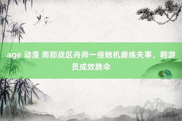 age 动漫 南部战区舟师一接触机磨练失事，翱游员成效跳伞