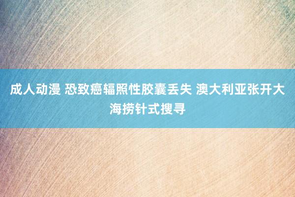 成人动漫 恐致癌辐照性胶囊丢失 澳大利亚张开大海捞针式搜寻