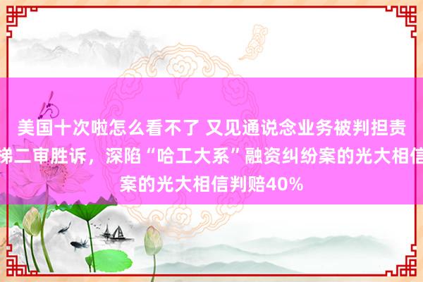 美国十次啦怎么看不了 又见通说念业务被判担责！康力电梯二审胜诉，深陷“哈工大系”融资纠纷案的光大相信判赔40%