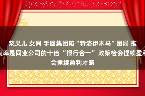 浆果儿 女同 手回集团陷“特洛伊木马”困局 推行用度率是同业公司的十倍 “报行合一” 政策检会捏续盈利才略