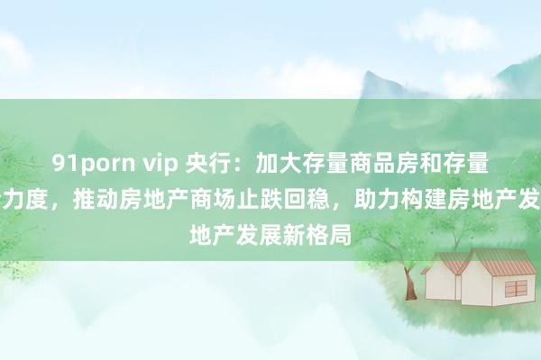 91porn vip 央行：加大存量商品房和存量土地皮活力度，推动房地产商场止跌回稳，助力构建房地产发展新格局