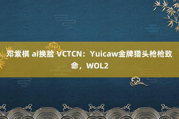 邓紫棋 ai换脸 VCTCN：Yuicaw金牌猎头枪枪致命，WOL2
