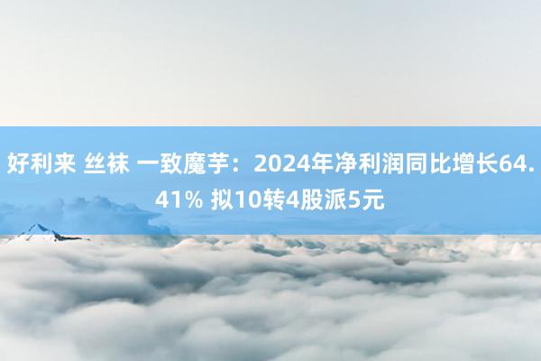 好利来 丝袜 一致魔芋：2024年净利润同比增长64.41% 拟10转4股派5元