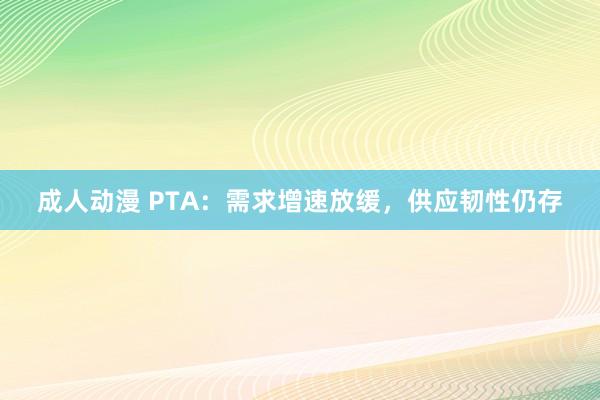 成人动漫 PTA：需求增速放缓，供应韧性仍存