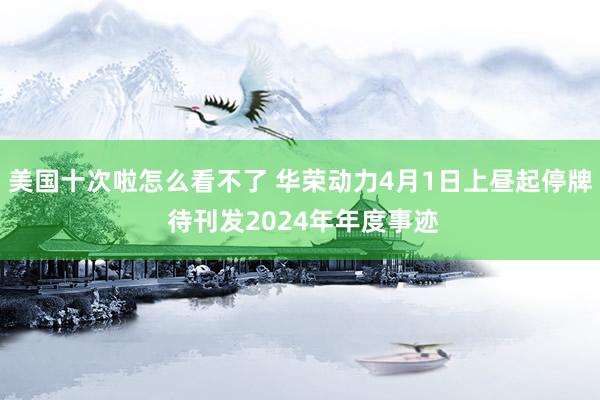 美国十次啦怎么看不了 华荣动力4月1日上昼起停牌 待刊发2024年年度事迹