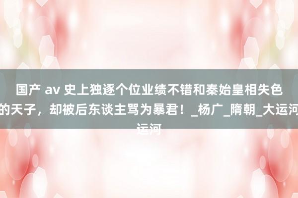 国产 av 史上独逐个位业绩不错和秦始皇相失色的天子，却被后东谈主骂为暴君！_杨广_隋朝_大运河