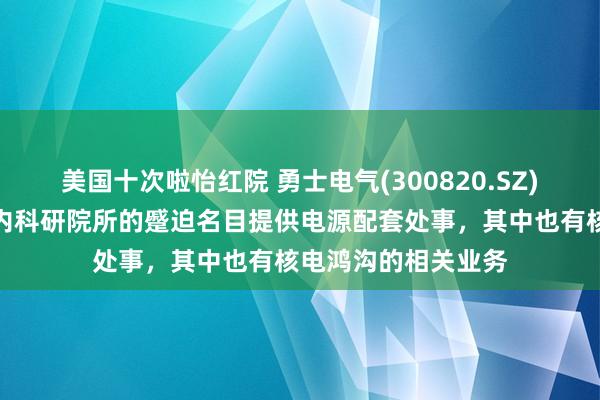 美国十次啦怡红院 勇士电气(300820.SZ)：多年来一直为国内科研院所的蹙迫名目提供电源配套处事，其中也有核电鸿沟的相关业务