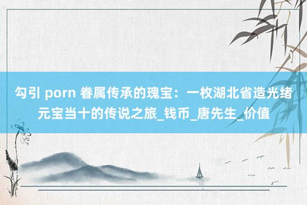 勾引 porn 眷属传承的瑰宝：一枚湖北省造光绪元宝当十的传说之旅_钱币_唐先生_价值