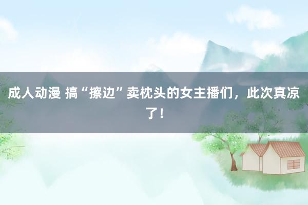 成人动漫 搞“擦边”卖枕头的女主播们，此次真凉了！