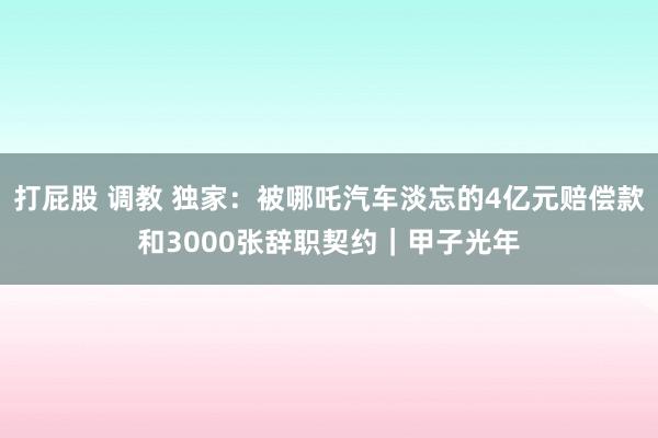 打屁股 调教 独家：被哪吒汽车淡忘的4亿元赔偿款和3000张辞职契约｜甲子光年