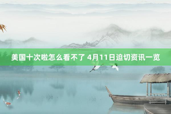 美国十次啦怎么看不了 4月11日迫切资讯一览